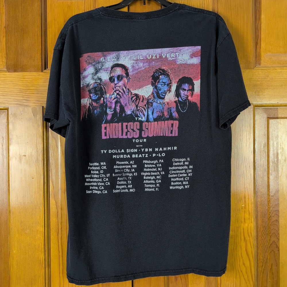 G-Eazy Lil Uzi Vert Endless Summer Tour 2018 T-Shirt Mens Fits Like Medium Black - Picture 10 of 14